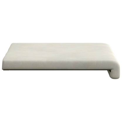 vidaXL Bench Cushion 2 pcs Velvet Cream Depth 35 cm