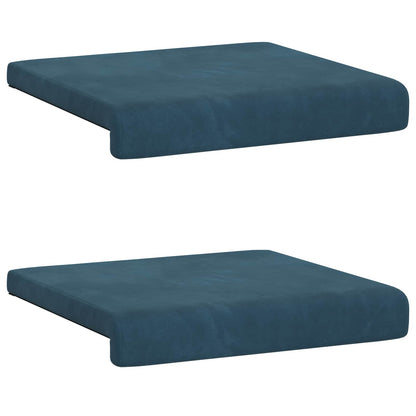 vidaXL Bench Cushion 2 pcs Velvet Blue Depth 35 cm