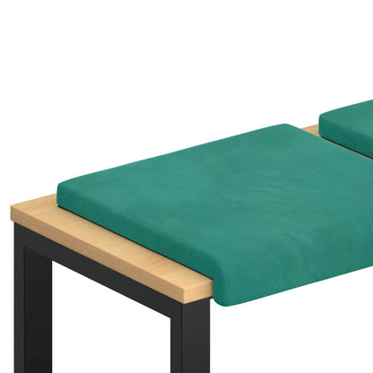 vidaXL Bench Cushion 2 pcs Velvet Turquoise Depth 35 cm