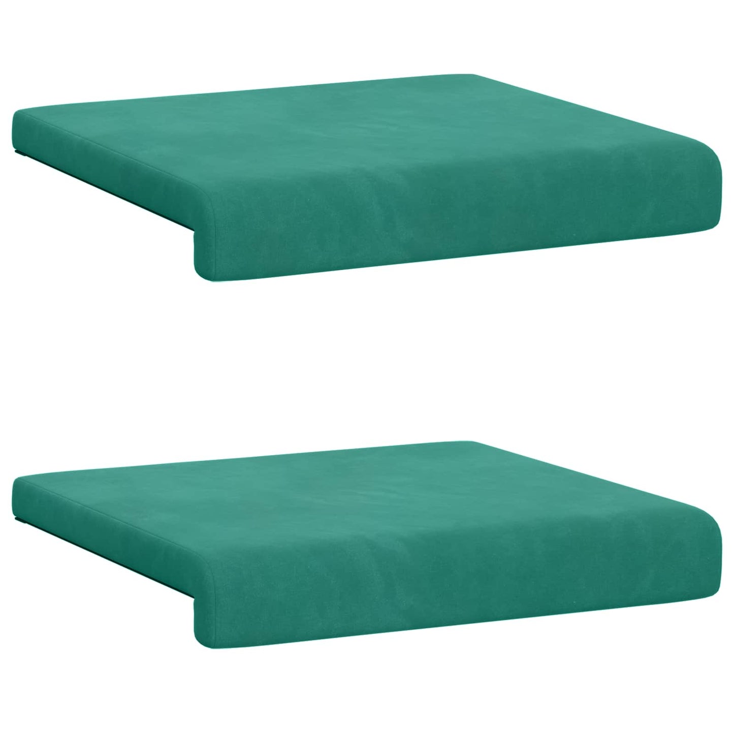 vidaXL Bench Cushion 2 pcs Velvet Turquoise Depth 35 cm