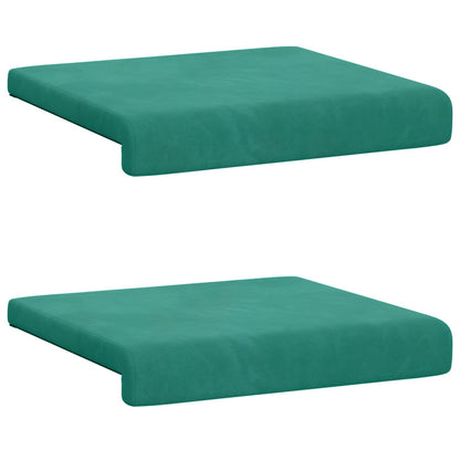 vidaXL Bench Cushion 2 pcs Velvet Turquoise Depth 35 cm