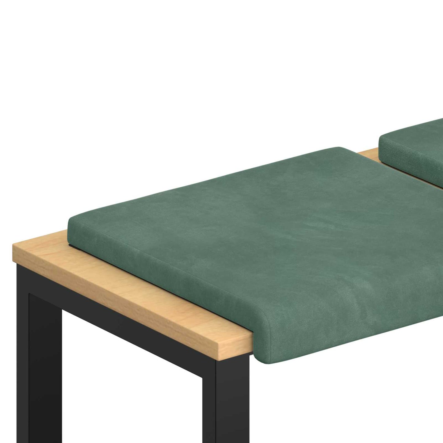 vidaXL Bench Cushion 2 pcs Velvet Sea Green Depth 35 cm