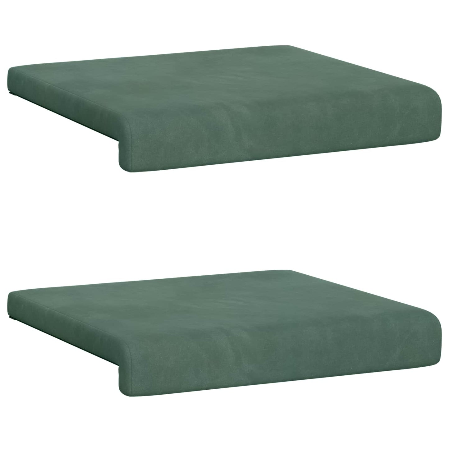 vidaXL Bench Cushion 2 pcs Velvet Sea Green Depth 35 cm