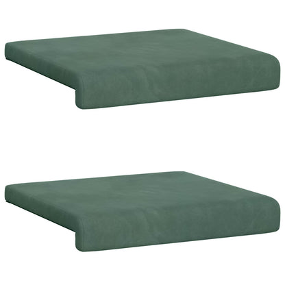 vidaXL Bench Cushion 2 pcs Velvet Sea Green Depth 35 cm