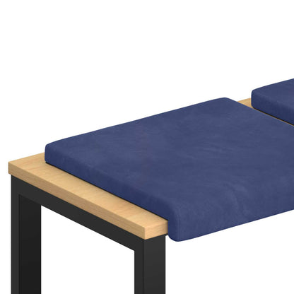 vidaXL Bench Cushion 2 pcs Velvet Police Blue Depth 35 cm