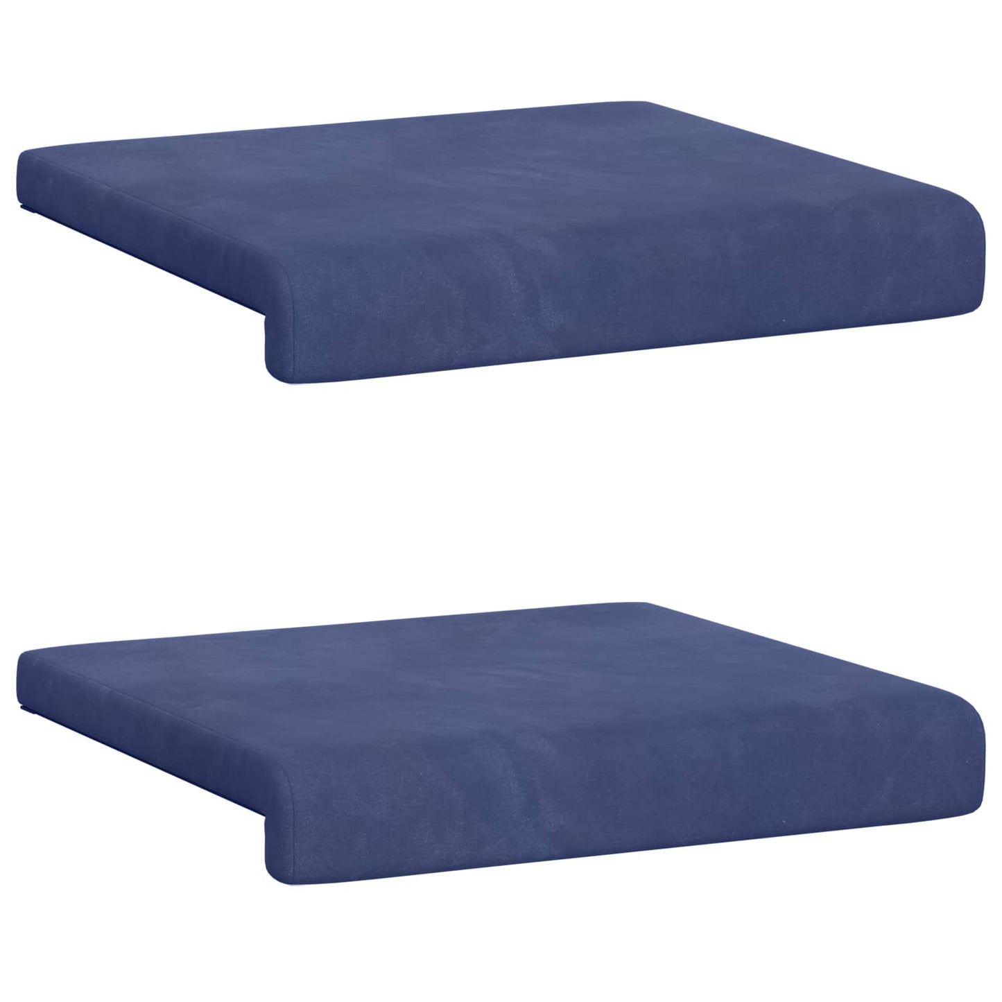 vidaXL Bench Cushion 2 pcs Velvet Police Blue Depth 35 cm