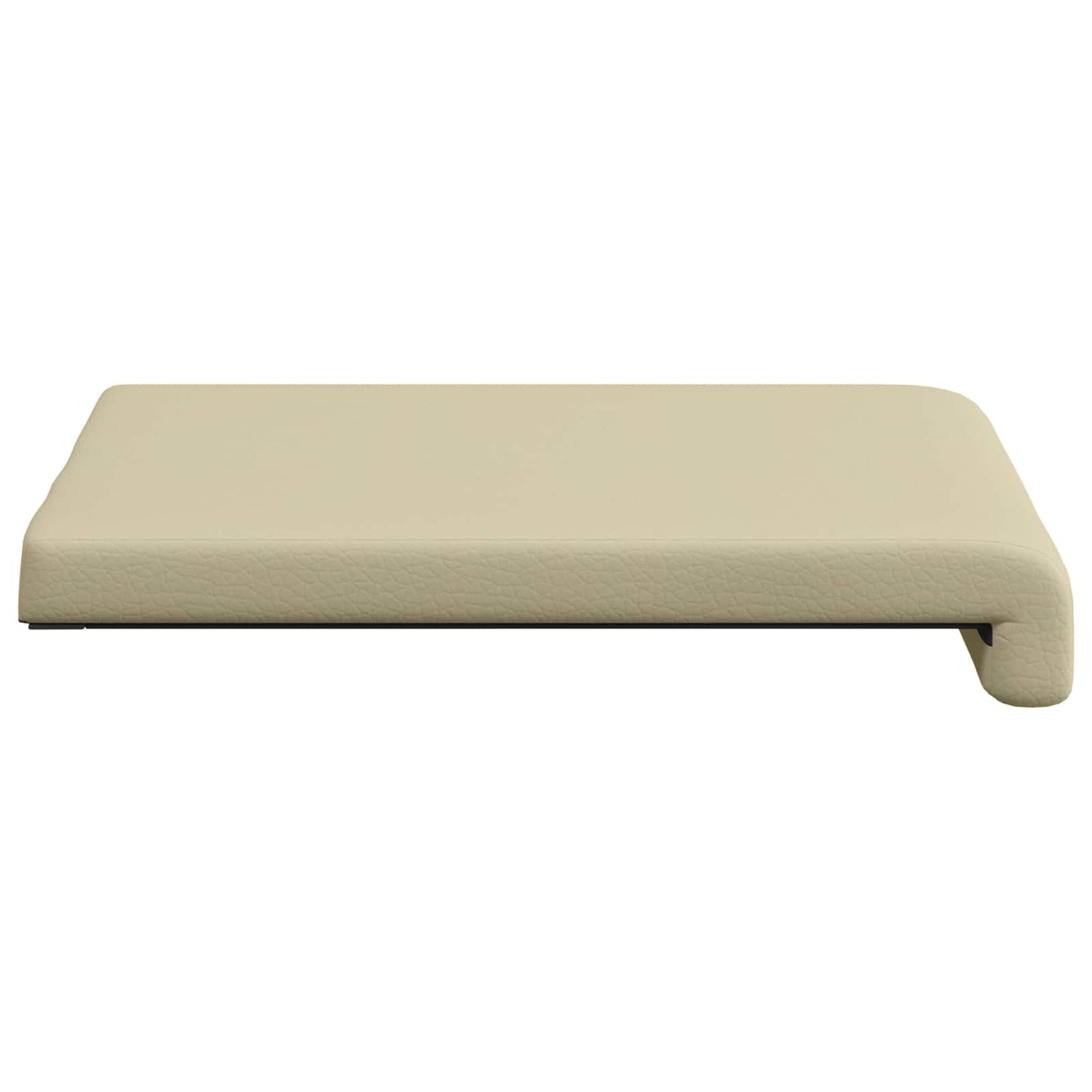 vidaXL Bench Cushion 2 pcs Faux Leather Cream Depth 35 cm