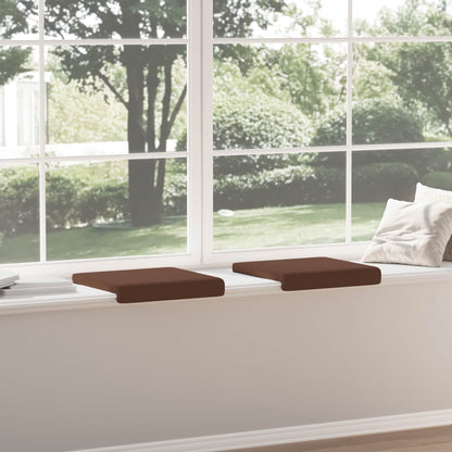 vidaXL Bench Cushion 2 pcs Faux Leather Brown Depth 35 cm
