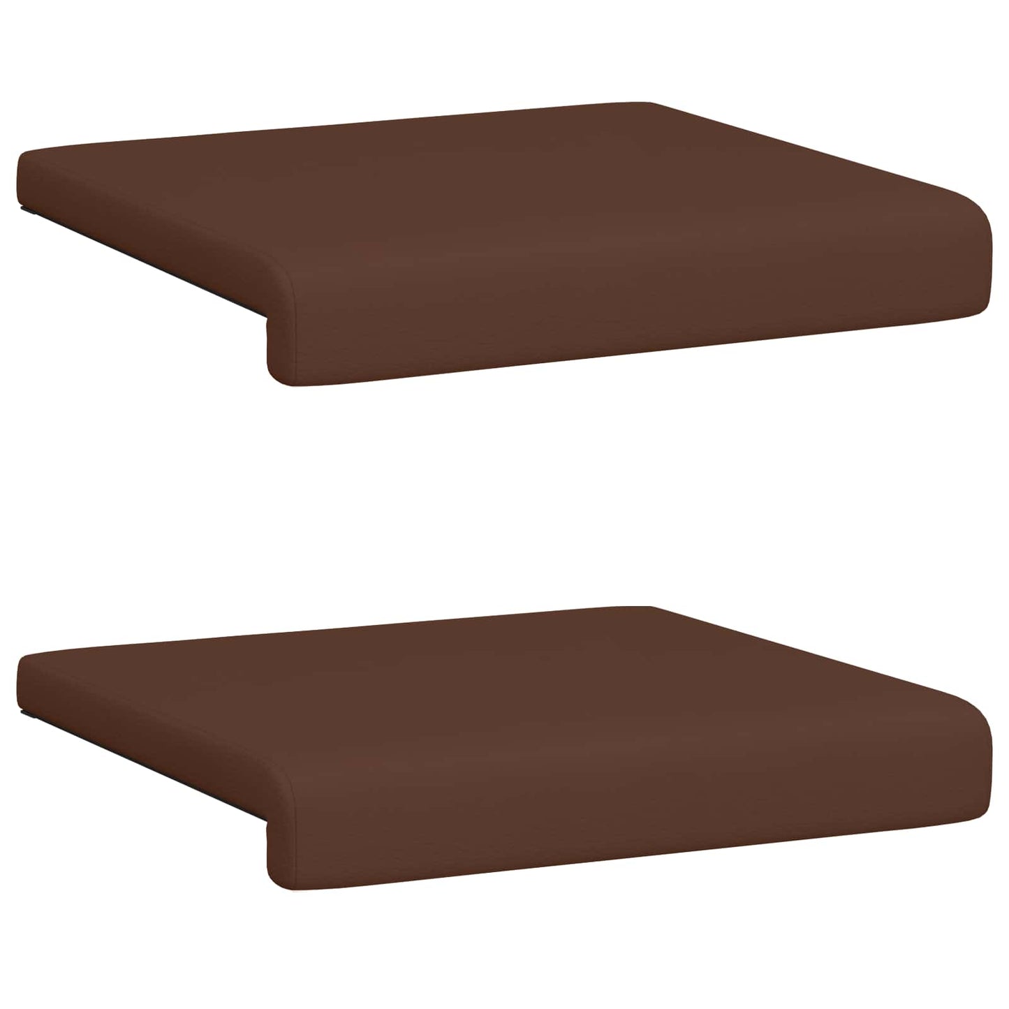 vidaXL Bench Cushion 2 pcs Faux Leather Brown Depth 35 cm
