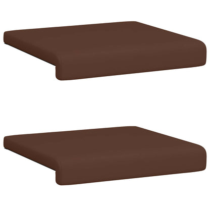 vidaXL Bench Cushion 2 pcs Faux Leather Brown Depth 35 cm