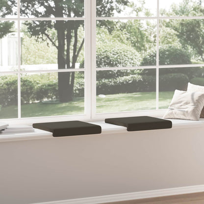 vidaXL Bench Cushion 2 pcs Faux Leather Grey Depth 35 cm