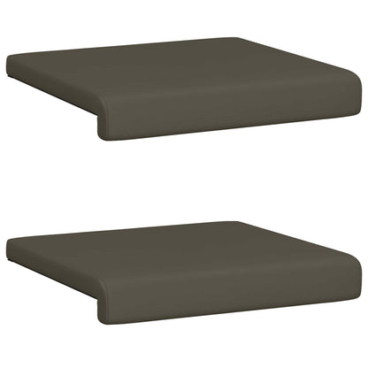 vidaXL Bench Cushion 2 pcs Faux Leather Grey Depth 35 cm