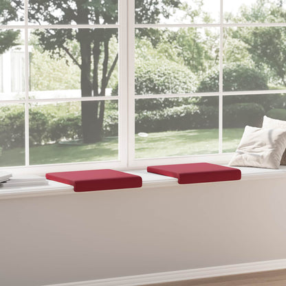 vidaXL Bench Cushion 2 pcs Faux Leather Wine Red Depth 35 cm