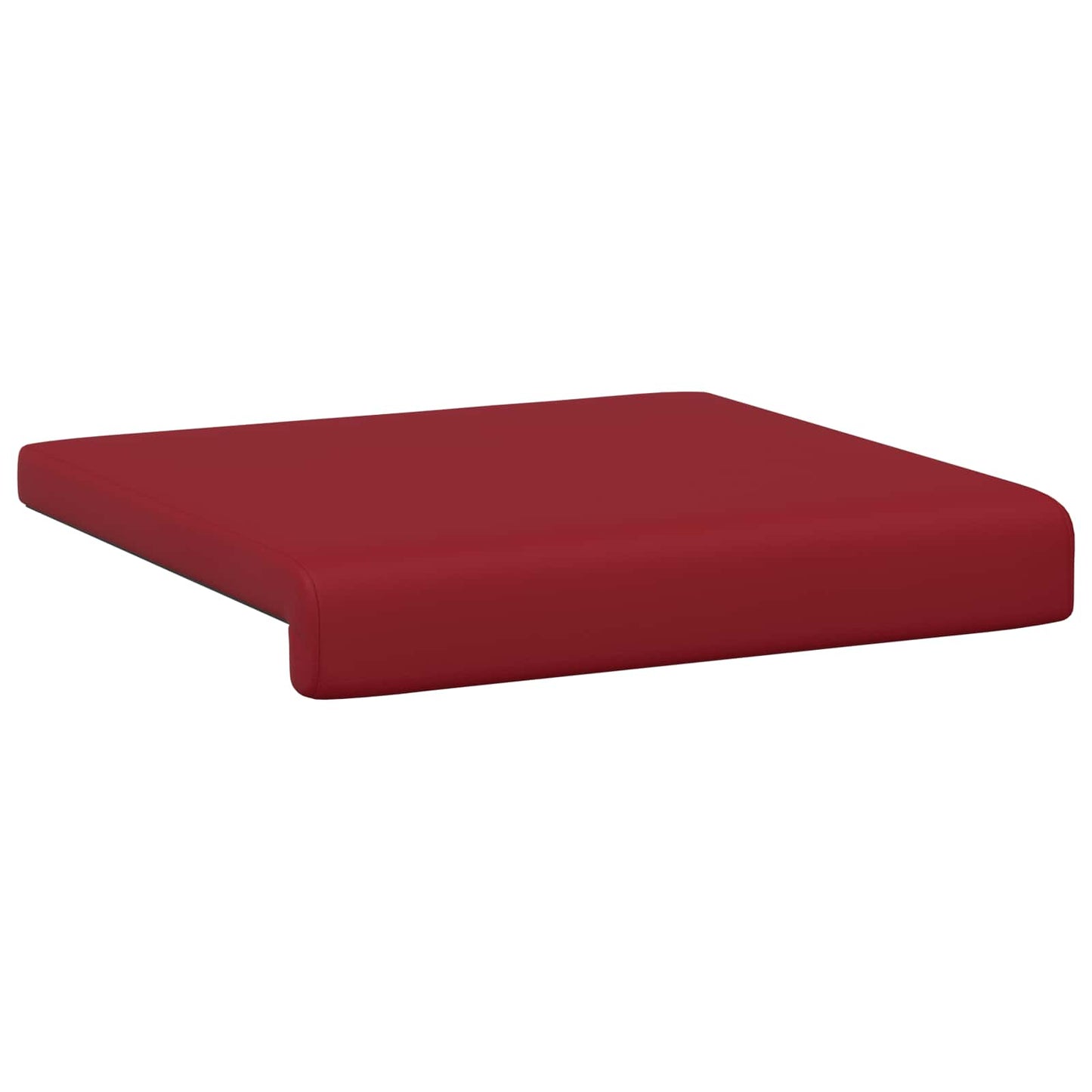 vidaXL Bench Cushion 2 pcs Faux Leather Wine Red Depth 35 cm