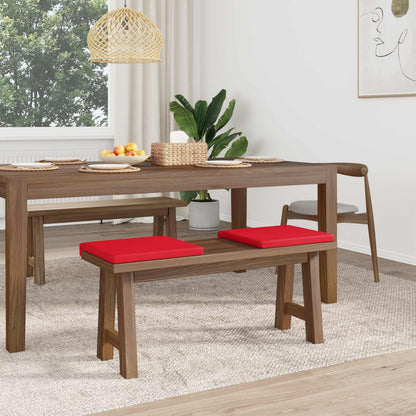 vidaXL Bench Cushion 2 pcs Faux Leather Red Depth 35 cm