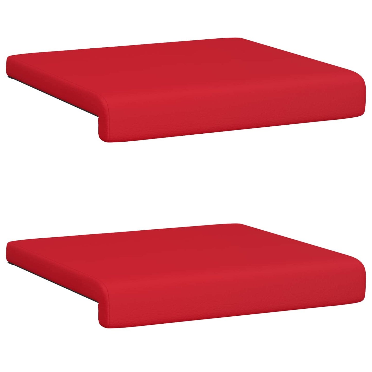 vidaXL Bench Cushion 2 pcs Faux Leather Red Depth 35 cm