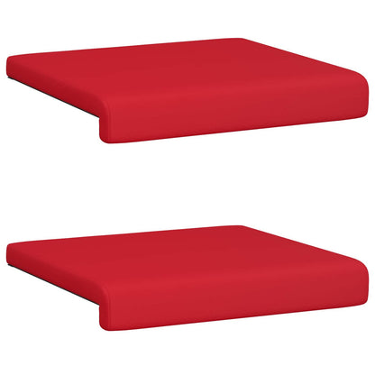 vidaXL Bench Cushion 2 pcs Faux Leather Red Depth 35 cm