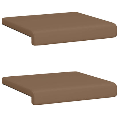 vidaXL Bench Cushion 2 pcs Faux Leather Cappuccino Depth 35 cm