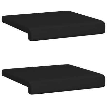 vidaXL Bench Cushion 2 pcs Faux Leather Black Depth 35 cm