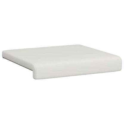 vidaXL Bench Cushion 2 pcs Faux Leather White Depth 35 cm