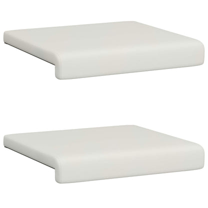 vidaXL Bench Cushion 2 pcs Faux Leather White Depth 35 cm