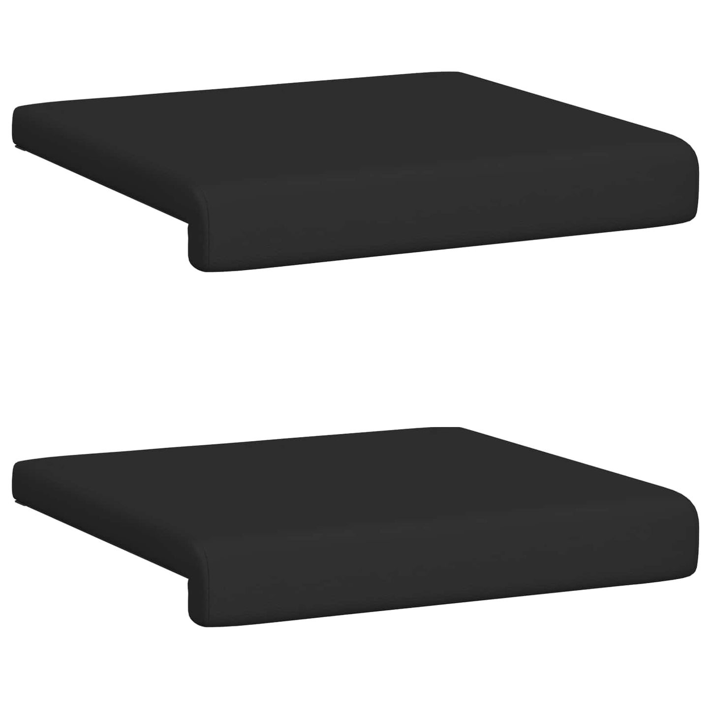 vidaXL Bench Cushion 2 pcs Faux Leather Black Depth 35 cm