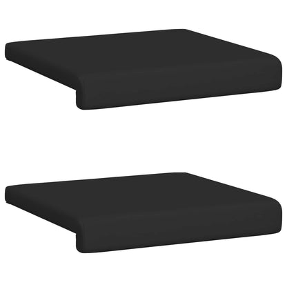 vidaXL Bench Cushion 2 pcs Faux Leather Black Depth 35 cm