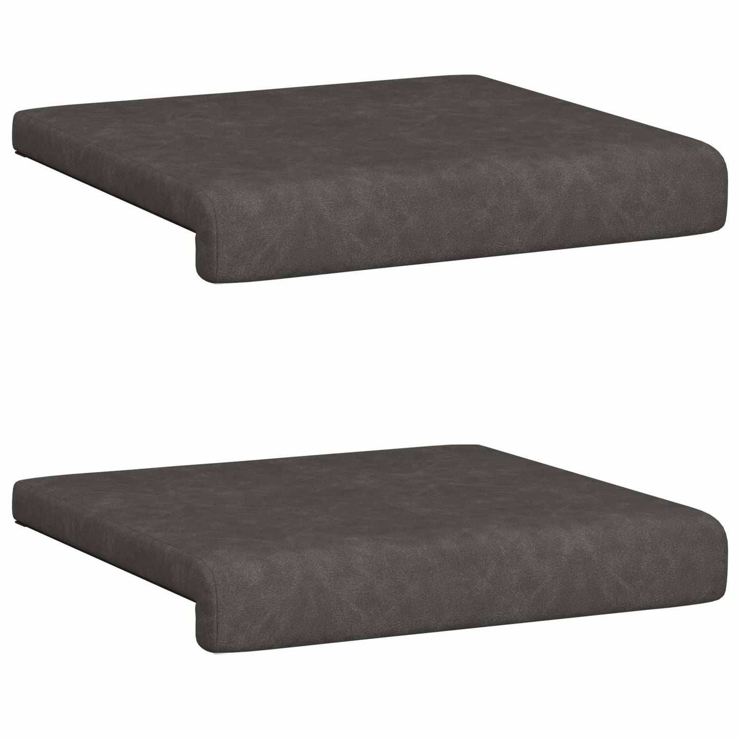 vidaXL Bench Cushion 2 pcs Faux Leather Black Depth 35 cm