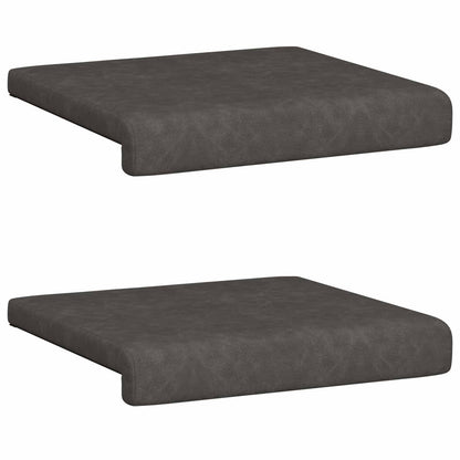 vidaXL Bench Cushion 2 pcs Faux Leather Black Depth 35 cm