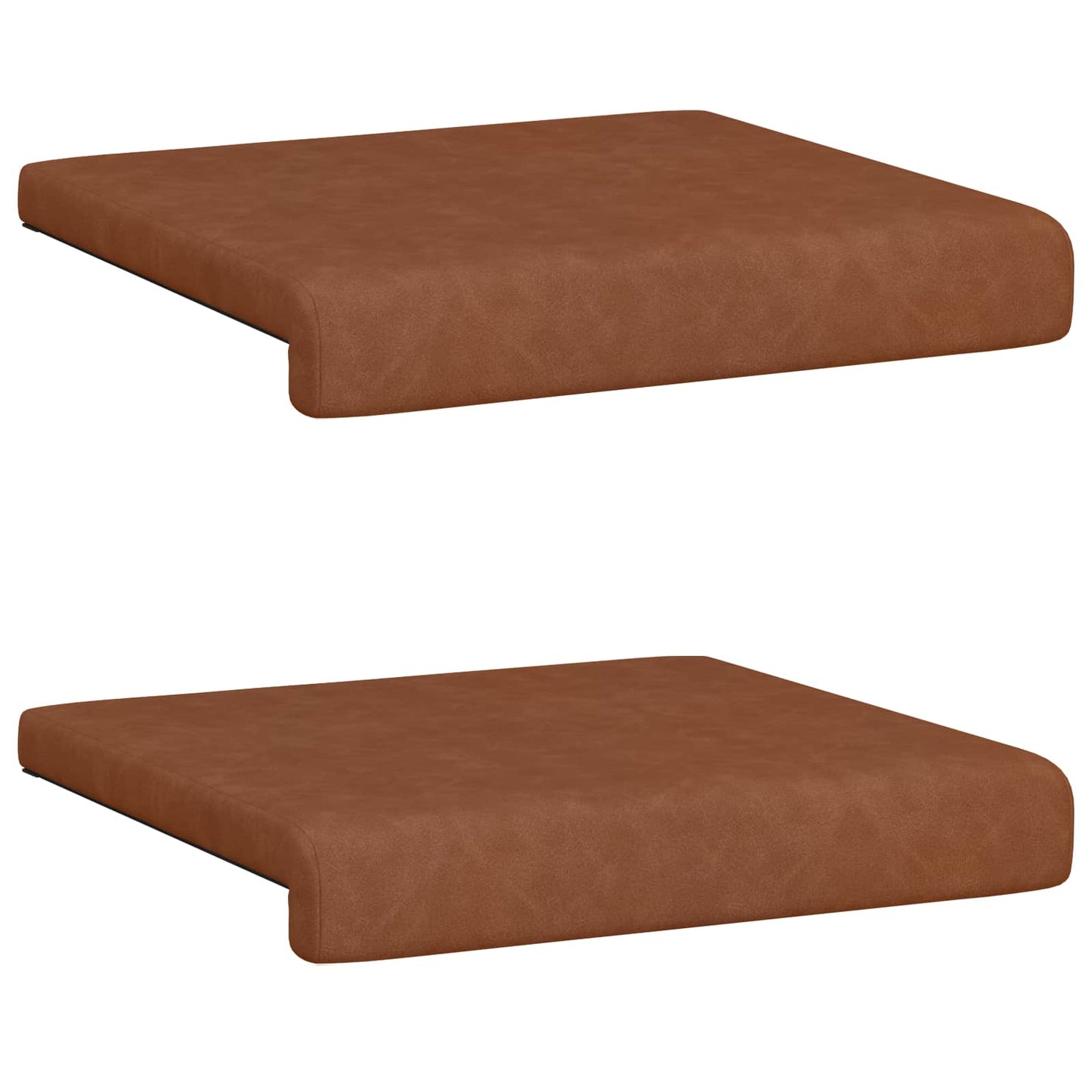 vidaXL Bench Cushion 2 pcs Faux Leather Brown Depth 35 cm