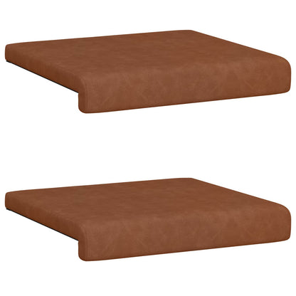 vidaXL Bench Cushion 2 pcs Faux Leather Brown Depth 35 cm