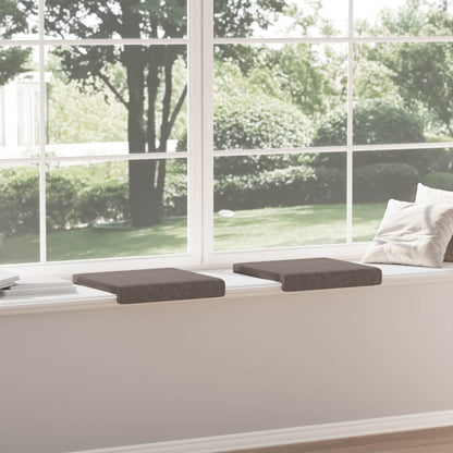 vidaXL Bench Cushion 2 pcs Faux Leather Grey Depth 35 cm