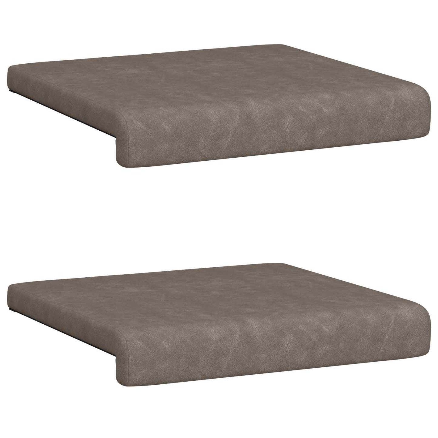 vidaXL Bench Cushion 2 pcs Faux Leather Grey Depth 35 cm