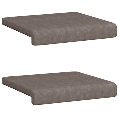 vidaXL Bench Cushion 2 pcs Faux Leather Grey Depth 35 cm