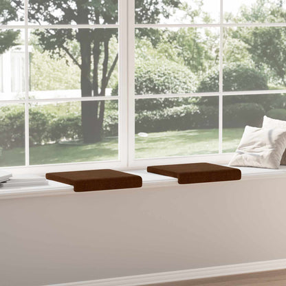 vidaXL Bench Cushion 2 pcs Faux Suede Fabric Brown Depth 35 cm