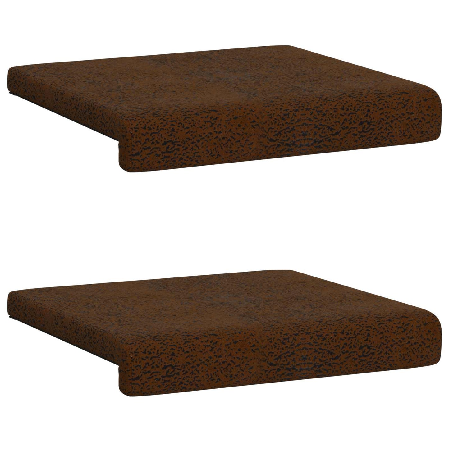 vidaXL Bench Cushion 2 pcs Faux Suede Fabric Brown Depth 35 cm