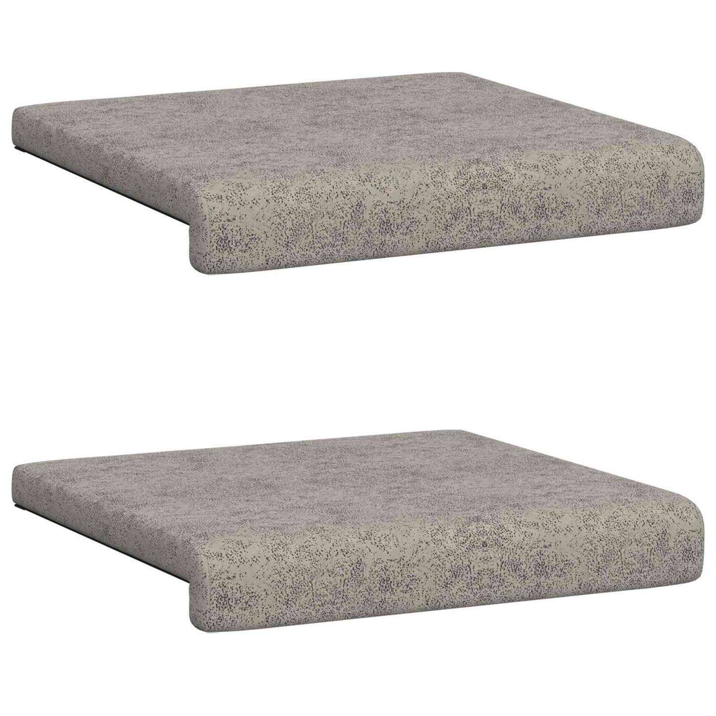 vidaXL Bench Cushion 2 pcs Faux Suede Fabric Light Grey Depth 35 cm