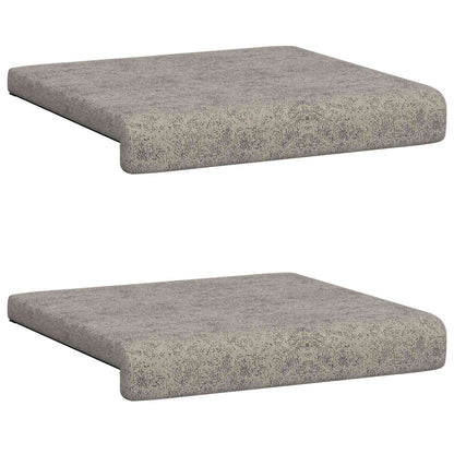vidaXL Bench Cushion 2 pcs Faux Suede Fabric Light Grey Depth 35 cm