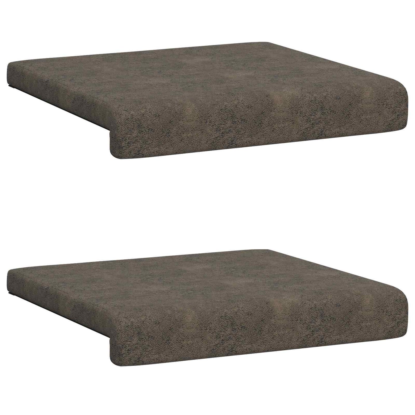 vidaXL Bench Cushion 2 pcs Faux Suede Fabric Dark Grey Depth 35 cm
