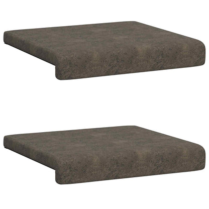vidaXL Bench Cushion 2 pcs Faux Suede Fabric Dark Grey Depth 35 cm