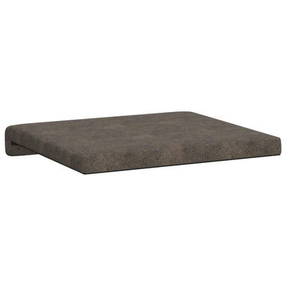 vidaXL Bench Cushion 2 pcs Faux Suede Fabric Dark Grey Depth 35 cm