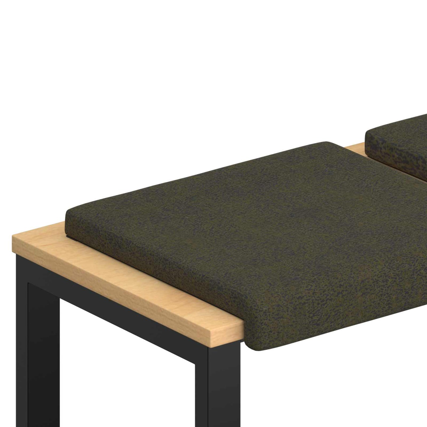 vidaXL Bench Cushion 2 pcs Faux Suede Fabric Army Green Depth 35 cm