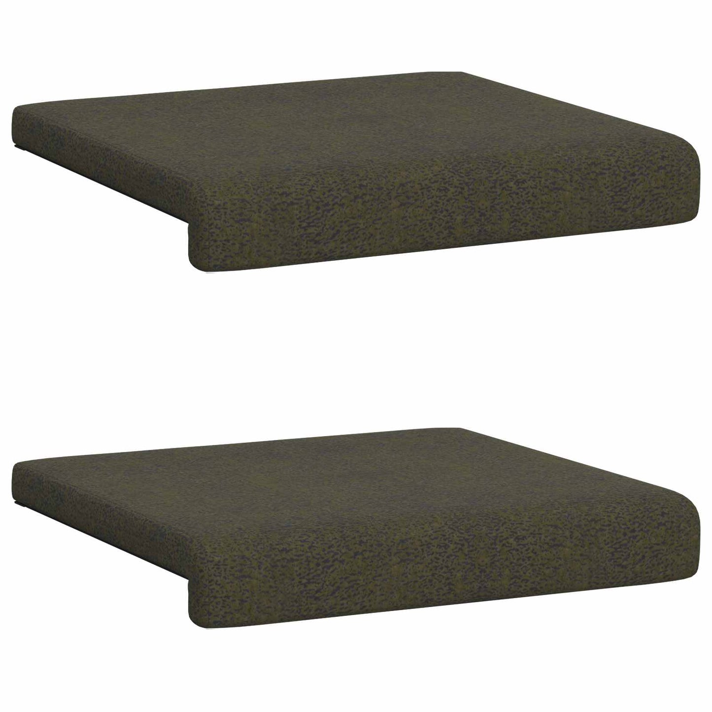 vidaXL Bench Cushion 2 pcs Faux Suede Fabric Army Green Depth 35 cm