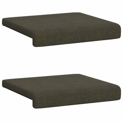 vidaXL Bench Cushion 2 pcs Faux Suede Fabric Army Green Depth 35 cm