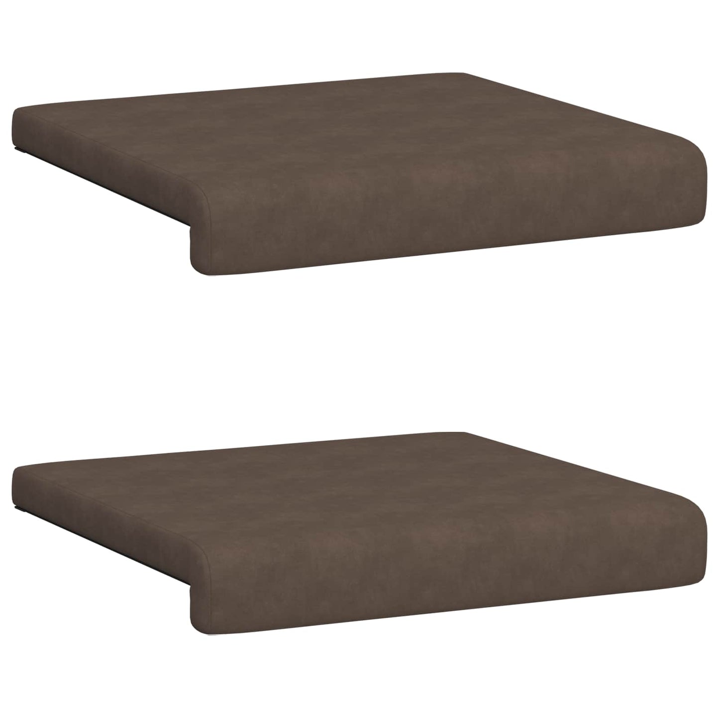 vidaXL Bench Cushion 2 pcs Microfiber Brown Depth 35 cm