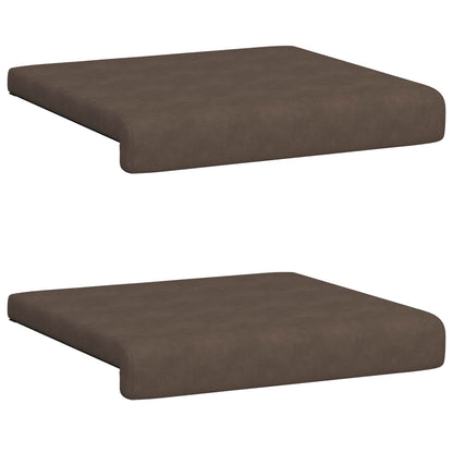 vidaXL Bench Cushion 2 pcs Microfiber Brown Depth 35 cm