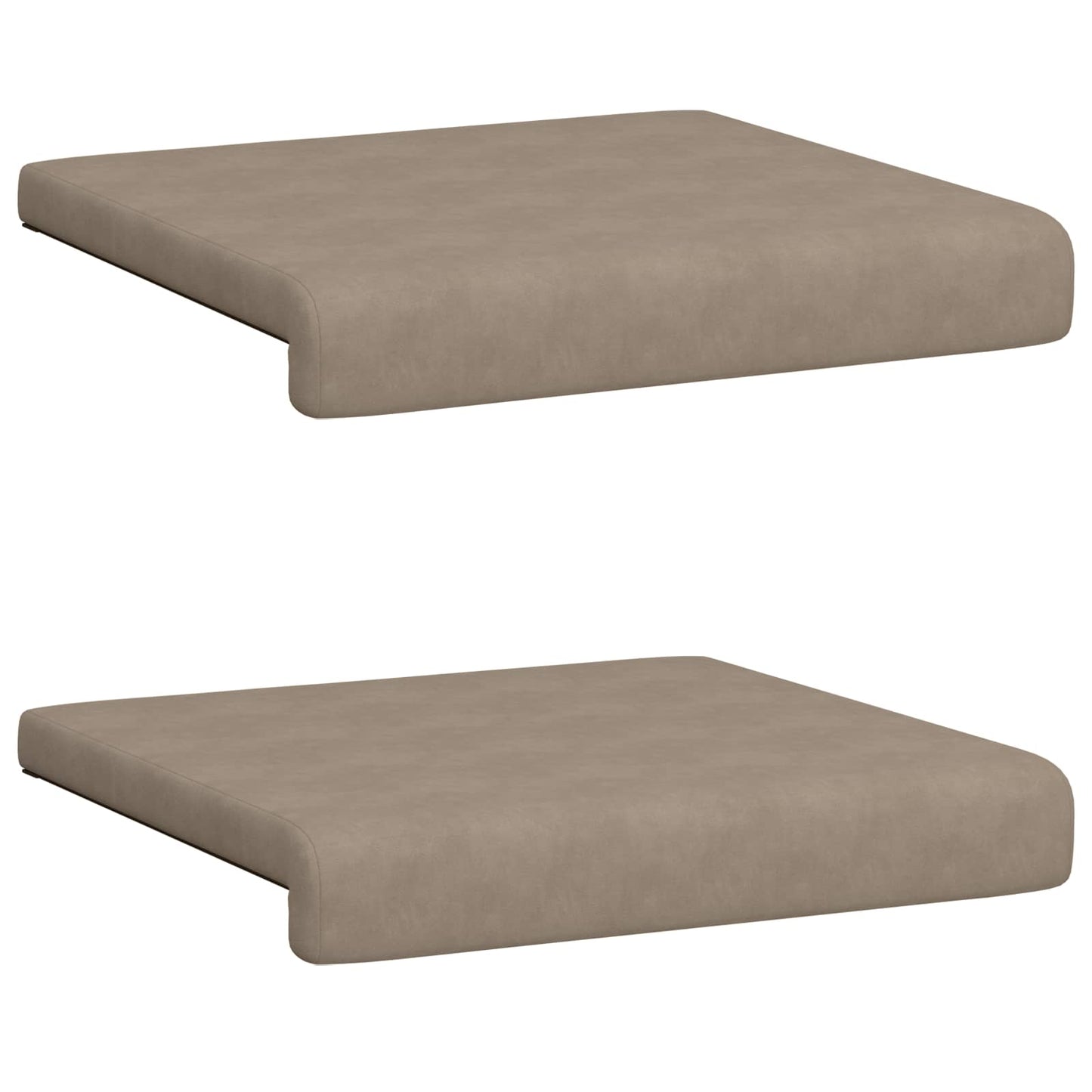vidaXL Bench Cushion 2 pcs Microfiber Taupe Depth 35 cm