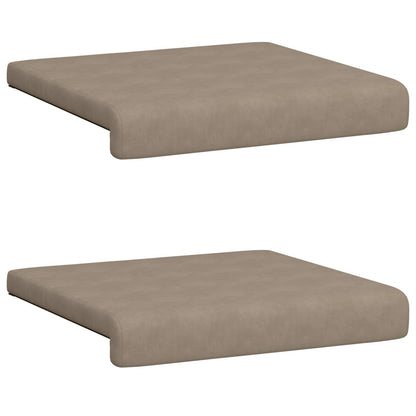 vidaXL Bench Cushion 2 pcs Microfiber Taupe Depth 35 cm