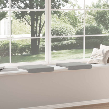 vidaXL Bench Cushion 2 pcs Microfiber Light Grey Depth 35 cm