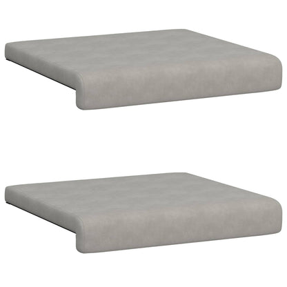 vidaXL Bench Cushion 2 pcs Microfiber Light Grey Depth 35 cm